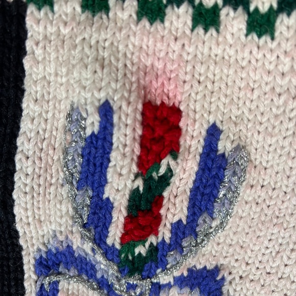 Vintage Ugly Christmas Sweater TIARA Cardigan Sweater Womens Large 90’s - Picture 15 of 16